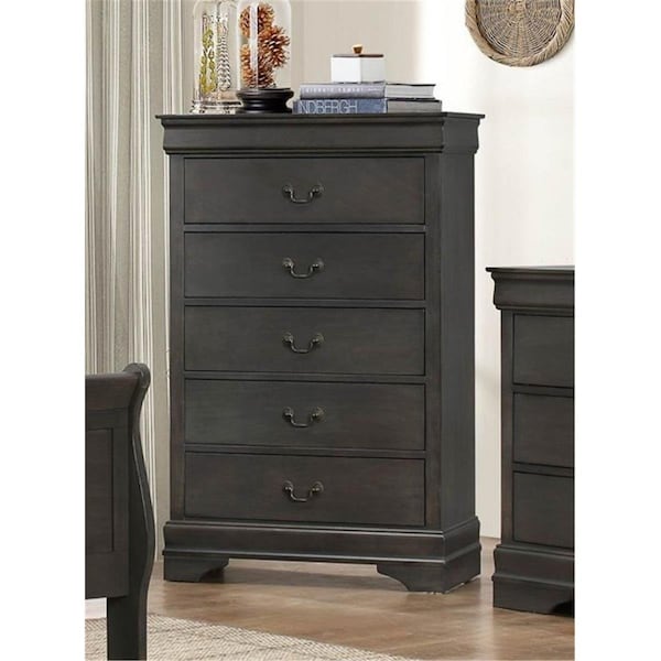 Home Elegance Homelegance Mayville Collection Dresser- Stained Grey - 58.25 x 15.75 x 33 in. 2147SG-5 - main